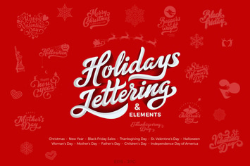 Holidays Lettering Design