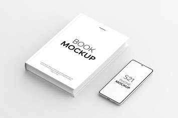 Book & S21 Phone Mockup
