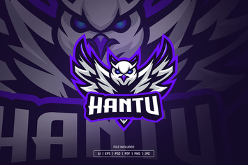 Owl esport logo template