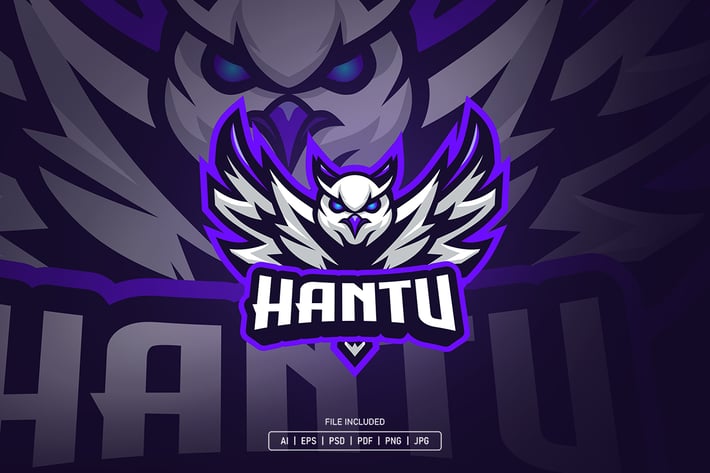 Owl esport logo template