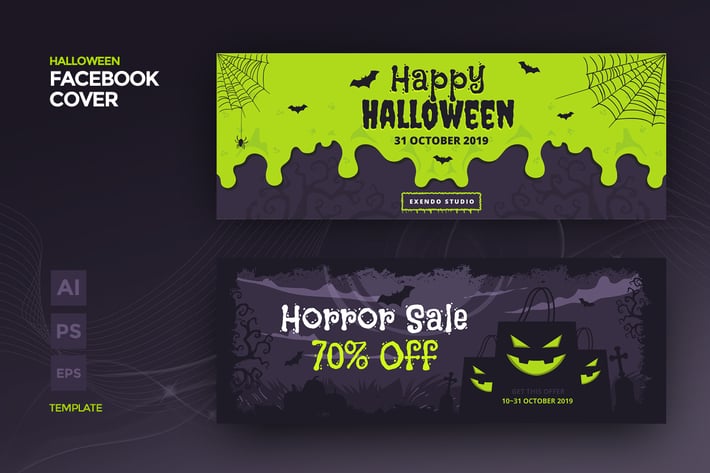 Halloween Facebook Cover & Banner Template