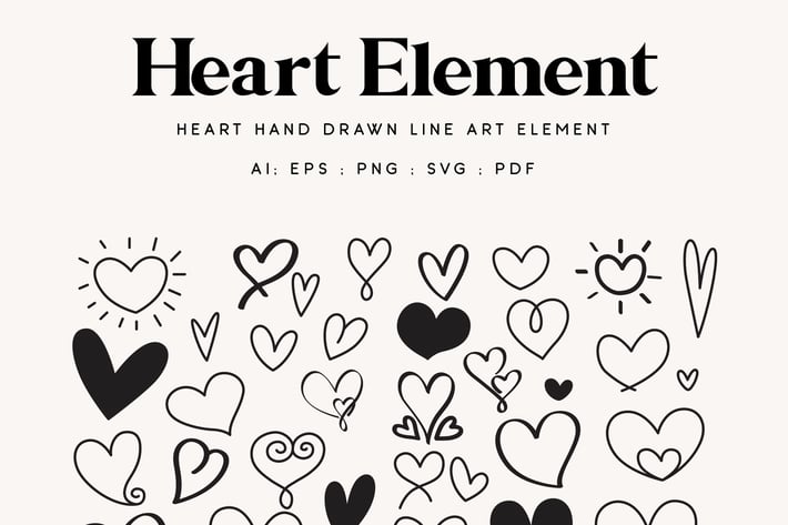 35 Heart illustration - Handdrawn 