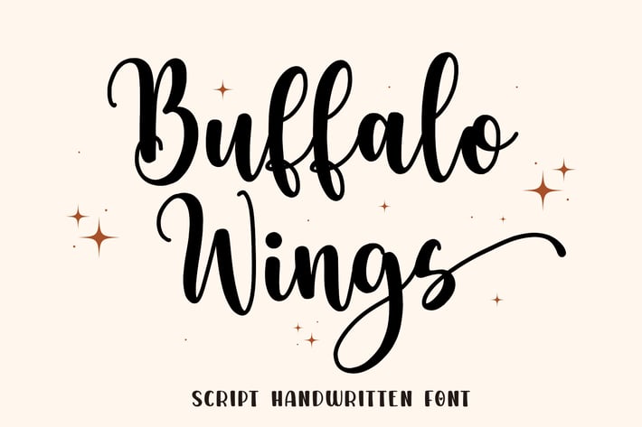 Buffalo Wings - Wedding Font
