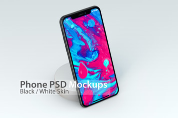 iPhone White & Black PSD Mock-ups