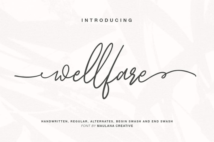 Wellfare - Handwritten Swash Font