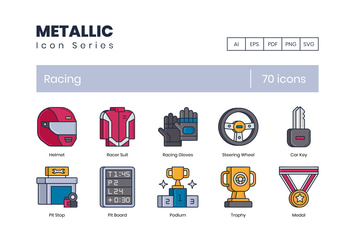 70 Racing Icons & Car Icons