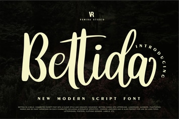 Bettida | Modern Script Font