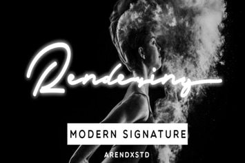 Rendering - Modern Signature Font