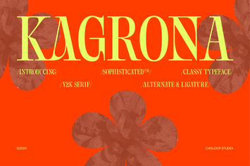 KAGRONA - Nostalgic Western Y2K Experimental Font