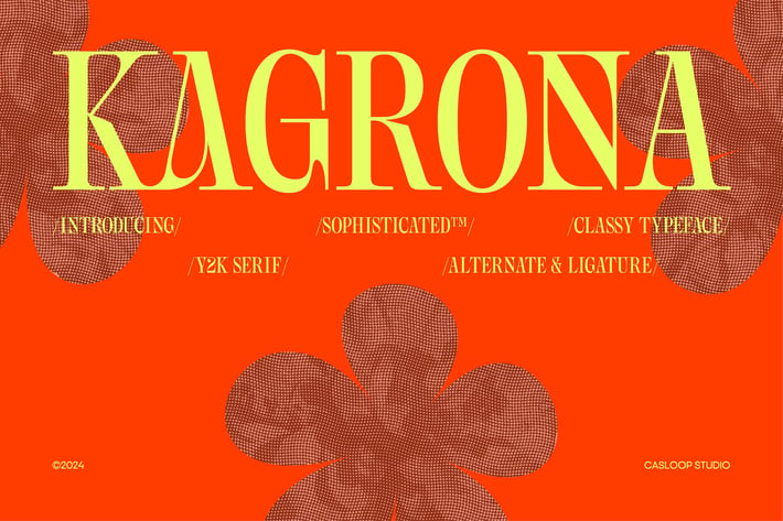 KAGRONA - Nostalgic Western Y2K Experimental Font