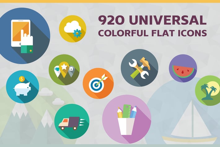 Universal Colorful Flat Icons