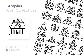 Temples Outline Icon