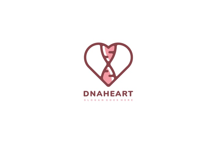 DNA Heart Logo