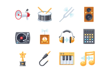 Music icon set