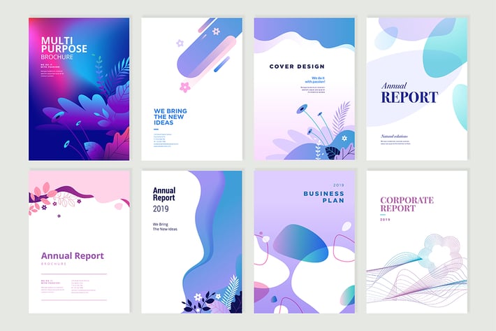 Beauty brochure, annual report, cover designs