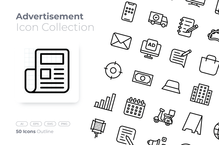 Advertisement Outline Icon
