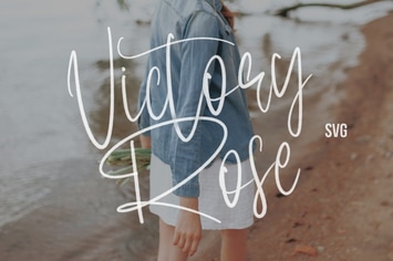 Victory Rose SVG Brush Font