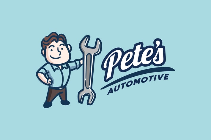Retro Vintage Mechanic or Repaiman Mascot Logo