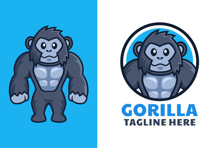 Muscular Gorilla Cartoon