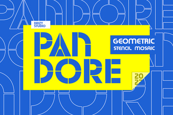 Pandore - Geometric Stencil Font