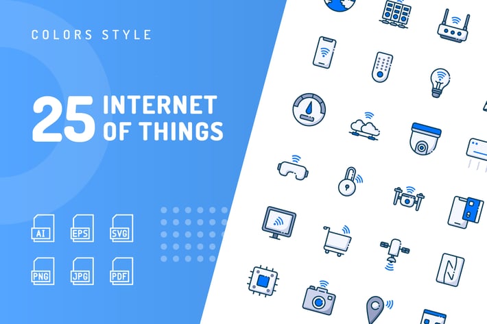 Internet of Things Color Icons