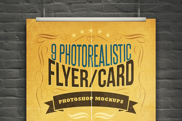 Realistic Flyer/Card Mock-Ups Vol.1