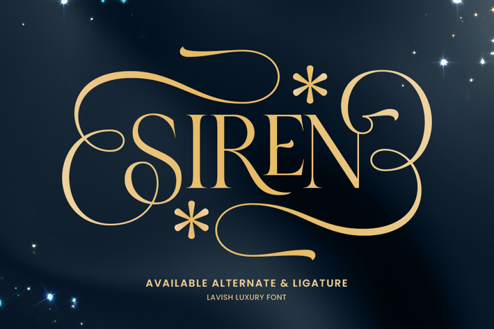 Siren - Lavish Luxury Font