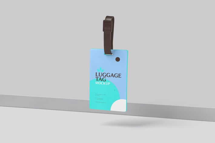 Silicone Luggage Tag Mockups