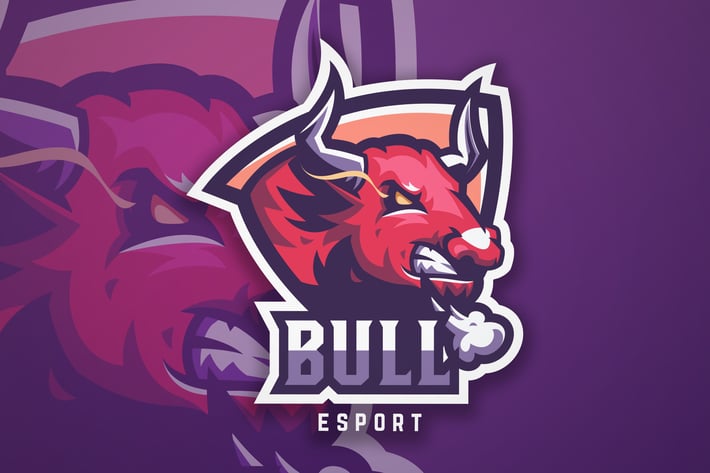 Bull Sport And Esport Logo Vector Template
