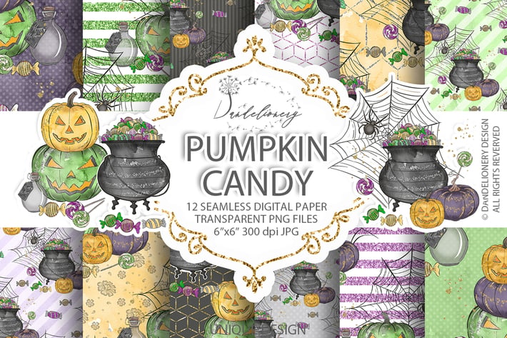 Cute Halloween digital paper