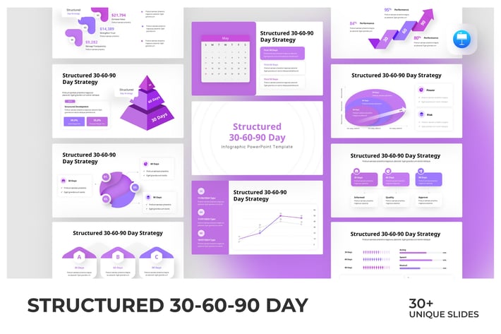 30 60 90 Day Infographic Keynote