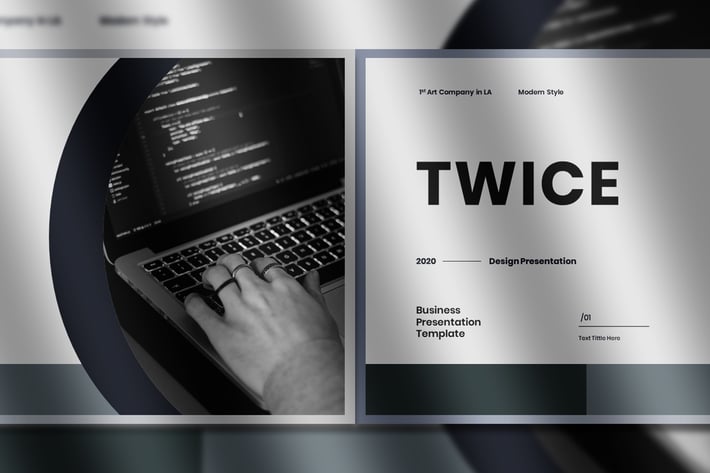 Twice - Business Presentation PowerPoint Template