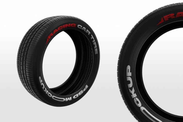 Racing Car Tire Mockups