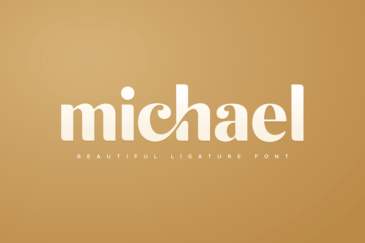 michael - beautiful ligature font