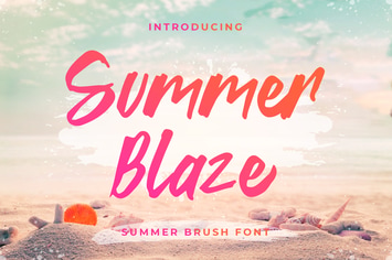 Summer Blaze – Summer Brush Font