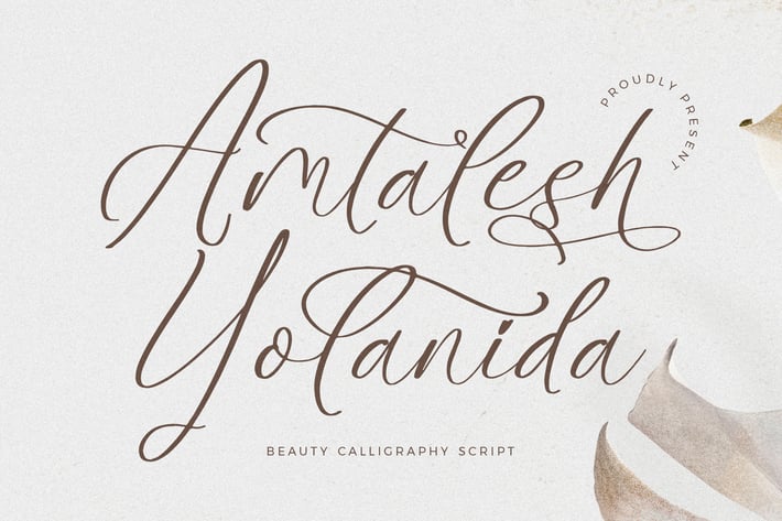 Amtalesh Yolanida Calligraphy Script Font
