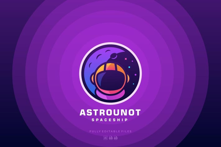 Astronaut Color Line Logo