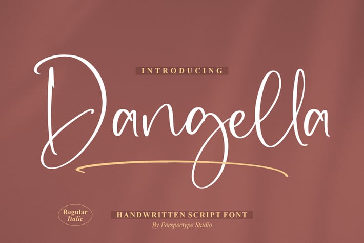 Dangella Handwritten Script Font