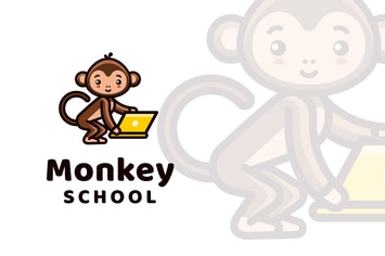 Monkey School Logo Template