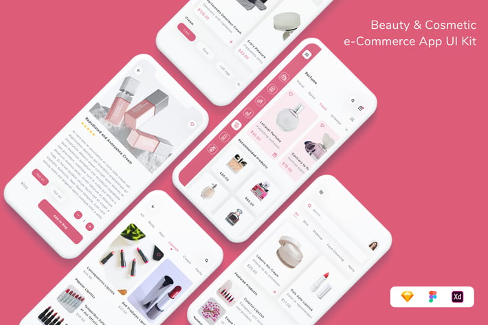 Beauty & Cosmetic e-Commerce App UI Kit