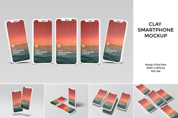 Clay smartphone mockup