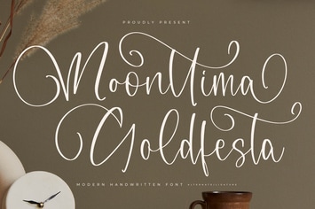 Moonttima Goldfesta Modern Handwritten Font