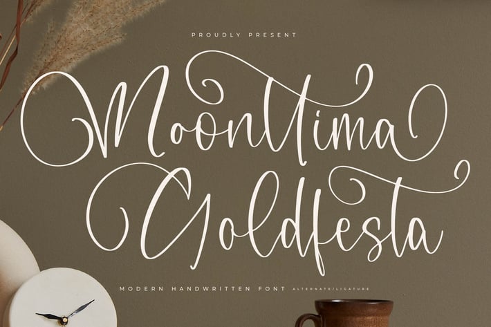 Moonttima Goldfesta Modern Handwritten Font