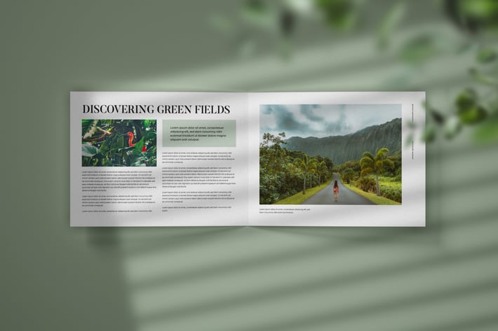 Horizontal Bifold Brochure Mockup