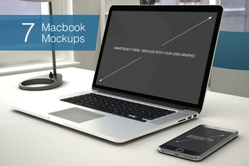 Laptop Mockup - 7 Poses