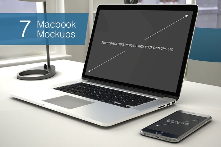 Laptop Mockup - 7 Poses