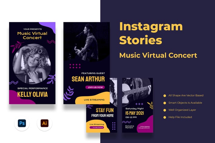 Music Virtual Concert Instagram Stories