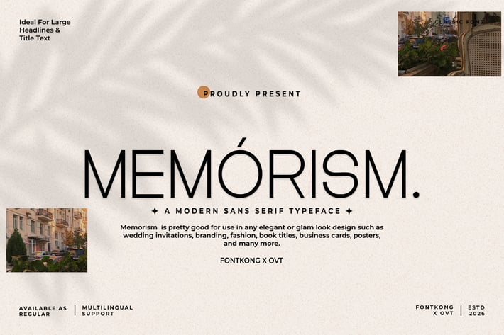 Memorism - Modern Sans Serif Typeface