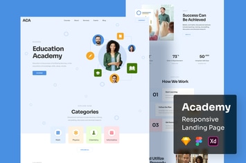 Academy Responsive Landing Page