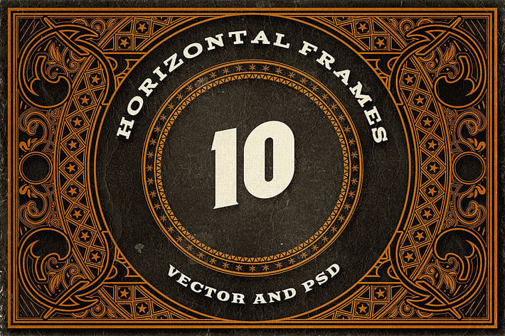 10 Decorative Horizontal Frames